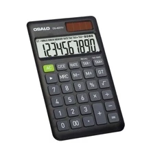 Black Desk Calculator With Large Key Buttons, 12 Digits, Large Eye-Angled Display, Solar And Battery Powered For Home And Office - Black - View 7