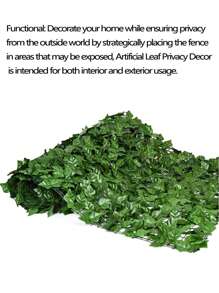 1pc Plastic Artificial Ivy Boxwood Fence With Moss And Grass, Green Fence With Faux Leaves For Garden Party Decoration (Can Be Joined), Valentine Day, Gift Gifts Birthday Graduation,Garden Decor,Outdoor Plant,Gardening,Fake Flowers
