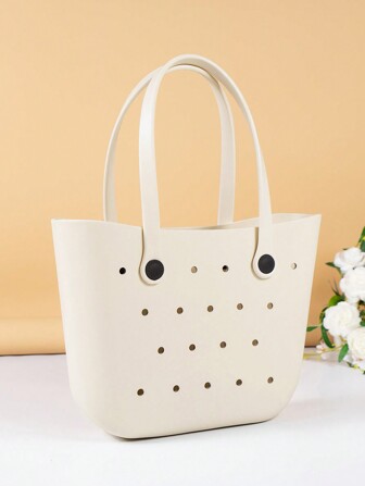 EVA防水橡膠沙灘袋，戶外運動攜帶手提袋，時尚旅遊船泳水手提包，可拆卸手柄