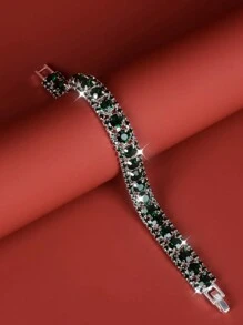 1 Vòng tay nữ đính đá La Mã thời trang, Phụ kiện hàng ngày - màu xanh lá - Xem 8