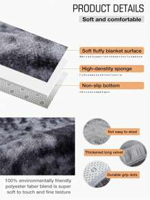 1pc Purple Bedside Mat For Bedroom, Living Room, Coffee Table, Tatami, Modern Simple Nordic Ins Cute Full Cover Mesh Mat ,Room Decor - Purple - View 9