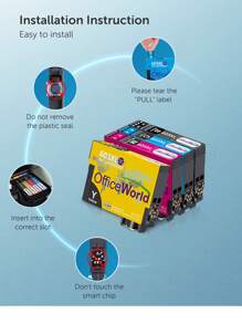 4 Pack 603XL Ink Cartridges Replacement For Epson Expression Home SeriesXP-2100 XP-2105 XP-3100 XP-3105 XP-4100 XP-4105, Workforce Series WF-2810DWF WF-2830DWF WF-2835DWF WF-2850DW - Multicolor - View 5