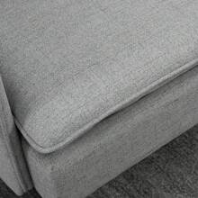 HOMCOM Two Seater Sofa For Living Room, Button Tufted Fabric Couch With Cushions - Grey - View 6