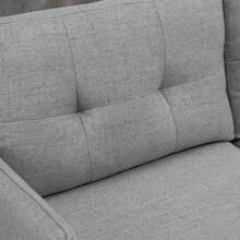 HOMCOM Two Seater Sofa For Living Room, Button Tufted Fabric Couch With Cushions - Grey - View 7
