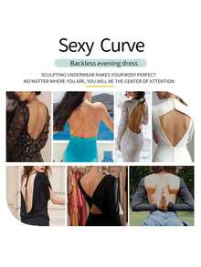 1 pièce Body sans bretelle invisible et moulant pour le sport en extérieur. Soutien-gorge sans marque, gaine sculptante en V profond, gaine sculptante avec poitrine galbée, convient comme sous-vêtement, pour le fitness à la maison, le yoga, la natation, les fêtes de lingerie, etc.