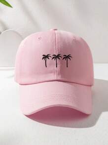 DareSee 1顶印花三棵椰子树棒球帽，可调节户外休闲帽，适合街头音乐节、Y2KFest、返校季、秋季、圣诞节、冬季等场合，是圣诞礼物的理想之选。