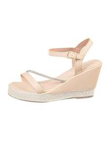 Women Heeled Sandals - Màu be - Xem 3