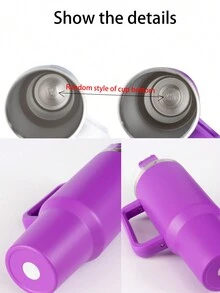 1200毫升/40盎斯大容量雙層不鏽鋼保溫杯,適用於啤酒和咖啡等熱飲和冷飲,附有耐高溫塑料吸管和20張隨機pvc貼紙的禮品杯 - 彩色 - 查看 9