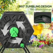 Outsunny 65L Compost Bin For Garden Rotating Compost Maker With Steel Legs And 48 Ventilation Openings - Green - View 5