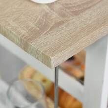 HOMCOM Rolling Kitchen Cart, Utility Storage Cart With 4 Basket Drawers & Side Racks, Wheels For Dining Room - Brown - View 10