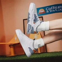 Giải trí Giúp đỡ thấp Đúng mốt Giày thể thao Đối với Bốn , Hàn Quốc Phong cách , Giày dép , Trắng - Xanh và trắng - Xem 8