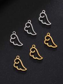 5pcs/Set Stainless Steel Spider Web, Fish Tail, Sun, Light Wing Shaped Mini Pendant For Diy Bracelet, Necklace And Other Jewelry Accessories - Fashion Series - View 5