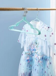 10cs/套家用小衣架 PVC涂层衣架 防滑无痕 加厚小衣架 婴儿小衣服悬挂晾晒支架 - 黑色 - 查看 10