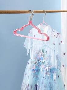 10cs/套家用小衣架 PVC涂层衣架 防滑无痕 加厚小衣架 婴儿小衣服悬挂晾晒支架 - 黑色 - 查看 7