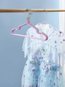 10cs/套家用小衣架 PVC涂层衣架 防滑无痕 加厚小衣架 婴儿小衣服悬挂晾晒支架 - 黑色 - 查看 12