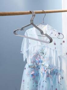 10cs/套家用小衣架 PVC涂层衣架 防滑无痕 加厚小衣架 婴儿小衣服悬挂晾晒支架 - 黑色 - 查看 8