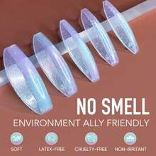 Lash Lift Rods, 8 Pieces/4 Sizes Reusable Silicone Eyelash Perm Curler - Blue & Purple - Dusty Blue - View 3