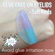 Lash Lift Rods, 8 Pieces/4 Sizes Reusable Silicone Eyelash Perm Curler - Blue & Purple - Dusty Blue - View 6