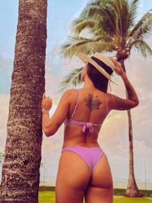 Women Bikini Sets - 紫色 - 查看 2