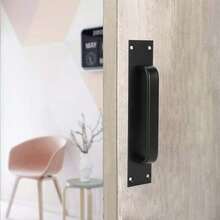 Set de Manijas para Puertas: Tiradores negros de aleación de aluminio para puertas de balcón, correderas, madera y vidrio con un toque de elegancia - Negro - Ver 6