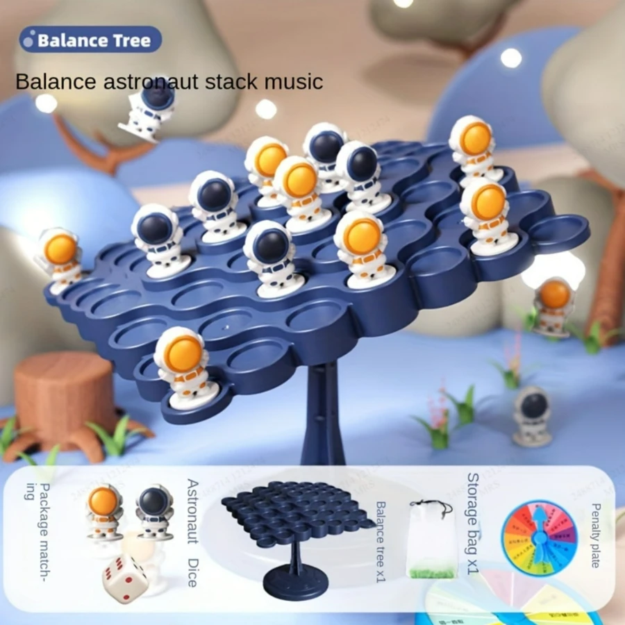 Balancing Astronaut Stacking Toy Interactive Mind Training Board Game - Multicolor - View 1