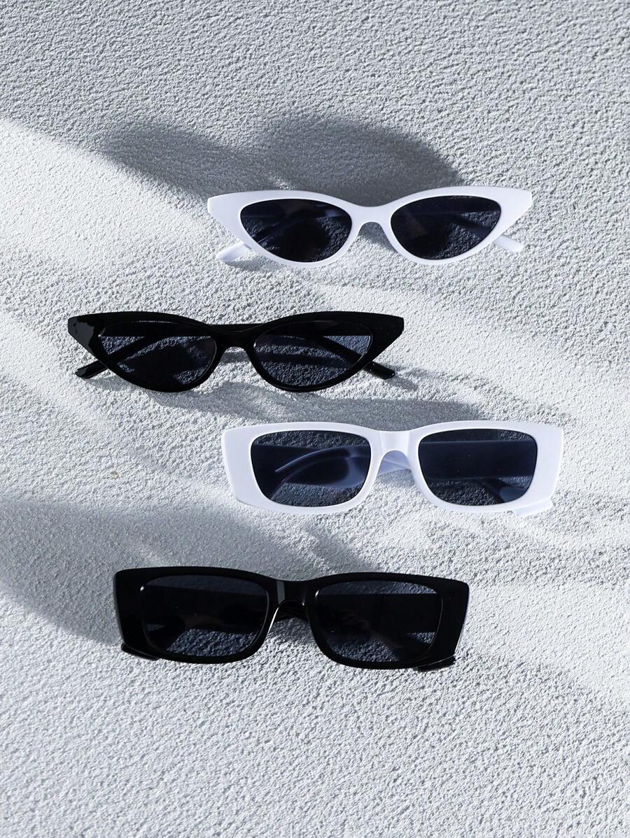 Ladies' Elegant & Versatile Narrow Plastic Cat Eye Frame Eyewear With Multiple Styles As A Perfect Accessory For Daily, Vacation And Festival Occasions Street Shades Beach Accessories Beach Accessories For Women Glasses Shades For Summer Beach Vacation,Outdoor,Travel