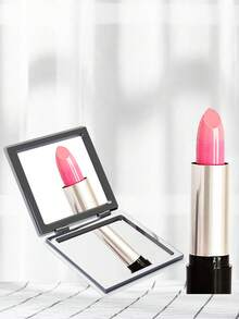 1入組便攜式180°旋轉可折疊正方形化妝鏡,復古風格 - 彩色 - 查看 2