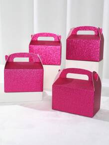 6 pezzi Scatole regalo rosa lucide con manici, forniture per confezioni regalo a tema rosa per feste di compleanno, scatole regalo per compleanni, caramelle, bomboniere per matrimoni, decorazioni per festa di nascità, decorazioni per addio al nubilato, confezioni regalo per la festa della mamma e anniversari, forniture per feste di compleanno per ragazze, regali di compleanno - Rosa - Visualizzare 8