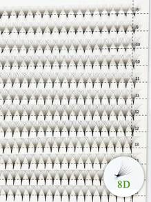 Extensiones de pestañas puntiagudas en abanico de 6D, 8D, 10D y 12D de 0.07MM con rizo C y D de 8-15mm en tipo mixto, pegamento termofusible, pestañas en abanico esponjosas premontadas, racimos de pestañas, pestañas individuales, pestañas postizas