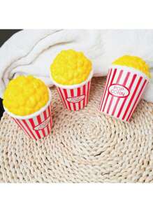 1pc Simulated Popcorn Food Squishy Slow Rising Stress Relief Toy - Red and White - View 5