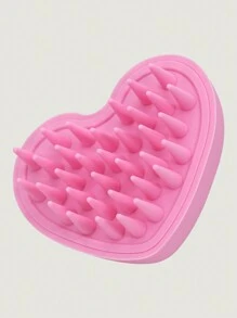 1 件装硅胶头皮按摩器洗发刷、带柔软硅胶梳齿的洗发刷、带手柄的心形洗发刷、用于去除头皮屑的头皮磨砂膏/去角质刷、用于头皮护理的干湿两用头皮刷、护发、美发工具、返校必备品、大学宿舍必备品、家居必备品、女士旅行必备品、配饰、裸粉色、返校、旅行度假必备品、女士发饰 - 裸色 - 查看 3