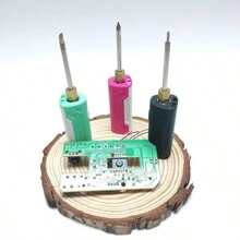 1入組510螺紋400mah迷你電烙鐵,帶有usb-c充電口,可調電壓,與加熱尖工具、蠟工具、510芯片電池烙鐵相配 - 淺藍色 - 查看 2