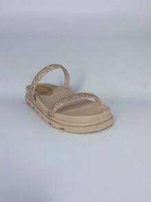 Women Flat Sandals - 米色 - 查看 5