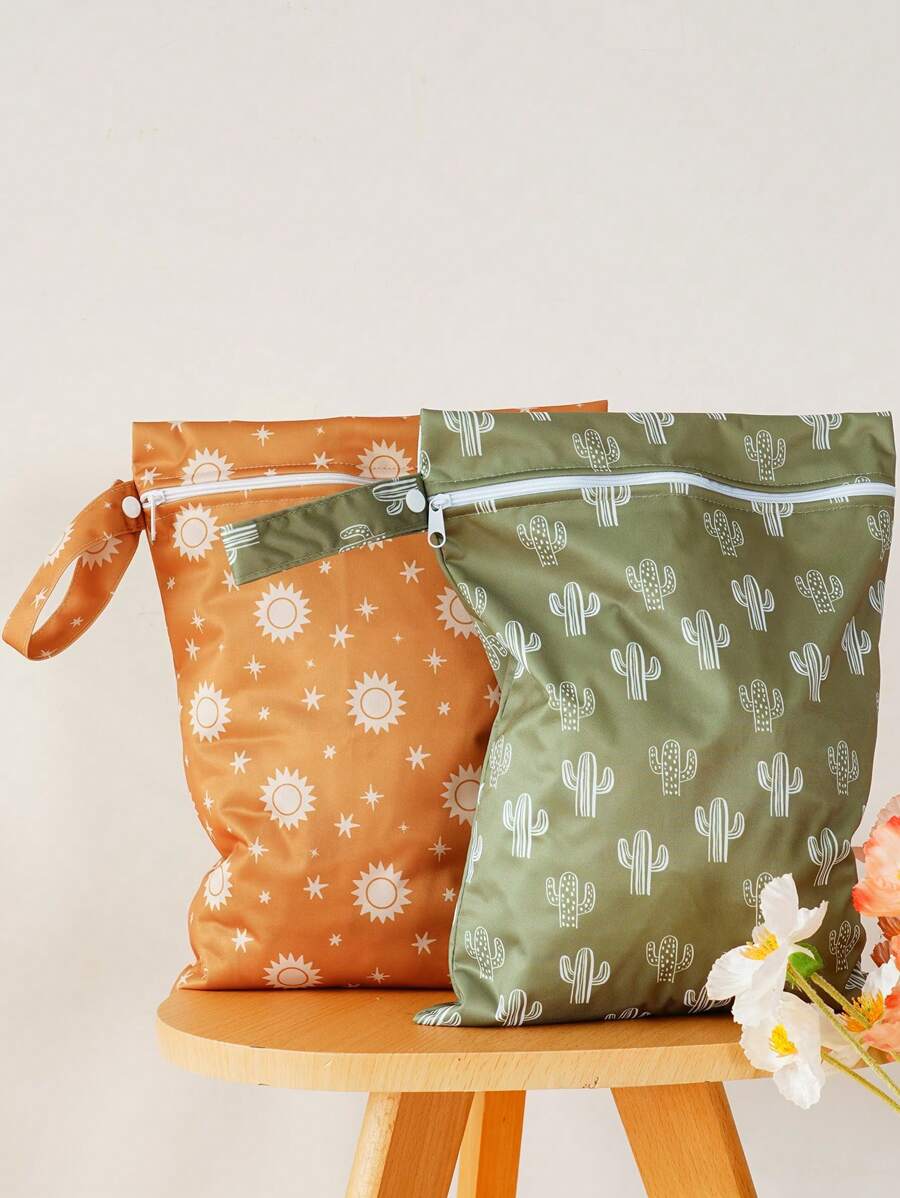 2pcs Waterproof Tote Bag, Beach Wet Bag, Baby Christening, Home Decor Gift - Multicolor - View 1