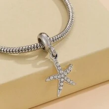 1pc Pink Bear Diy Bowknot, Crystal & Heart Shaped Pendant, Great For Bracelet Design And Handcraft Making Valentines - Bear - View 8