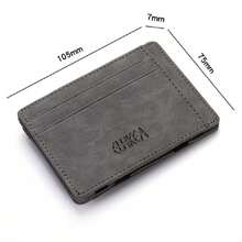 WALLET Ultra Thin Magic Wallet With Coin Pocket Men's Gift Birthday Anniversary Valentine's Day Gift For Him Her For Men Wallet Purse Wallet Small Wallet Men Wallet Leather - Black - View 8