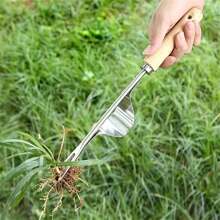 1pc Stainless Steel Weeder Tool For Gardening, Weeding, Transplanting Seedlings, Lawn