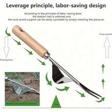 1pc Stainless Steel Weeder Tool For Gardening, Weeding, Transplanting Seedlings, Lawn