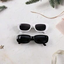 2 件套 新款时尚小框时尚眼镜 复古个性时尚眼镜 百搭眼镜 返校时尚学院风 - 彩色 - 查看 2