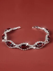 1 Vòng tay nữ đính đá La Mã thời trang, Phụ kiện hàng ngày - màu xanh lá - Xem 5