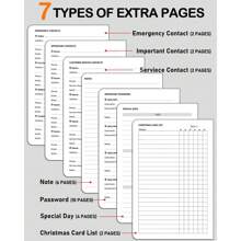 Carnet d'adresses en spirale avec onglets alphabétiques, carnet de mots de passe, organisateur d'adresses, carnet de notes téléphoniques, journal, pour garder les contacts en , couverture rigide, gros caractères, pour les seniors, bureau à domicile 5.8″*8.2″, noir