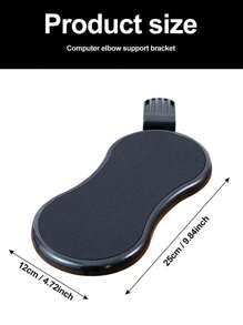 Computer Armrest, Adjustable Arm Rest For Desk And Ergonomic Wrist Rest Extender, Rotatable Mouse Pad Holder For Office, Table, Desk, Black - Black - View 2
