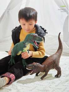 Đồ chơi mô hình khủng long cho trẻ em - Đồ chơi cao su mềm cỡ lớn về Triceratops, Tyrannosaurus, Pterosaur, v.v. dành cho bé muốn trở thành người đàn ông thực thụ - Màu Xám nhạt - Xem 9