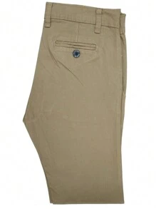 World JSM Silver Pantalon para Hombre de Gabardina corte casual Slim a Cintura con Stretch Mundo JSM Silver - Caqui - Ver 7