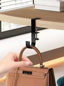 1 Miếng Kim loại Tai nghe Đứng Với Keo dán Dải , Treo tường Hoặc Bàn làm việc Lưu trữ Hộp đựng Đối với Nhà  Và Văn phòng - màu đen - Xem 1