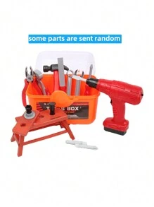 42入組兒童裝扮玩具套裝,附電動鑽,零件顏色隨機 - 紅色 - 查看 2