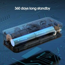 Carsun 12v汽車充氣機,便攜式輪胎充氣器,電動摩托車充氣機,汽車自行車充氣機 - 黑色 - 查看 4