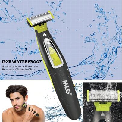 Men's Electric Shaver, Waterproof Cordless Reciprocating Razor, Rechargeable Wet & Dry Shaver, Men's Body Hair Trimmer, Christmas Gift