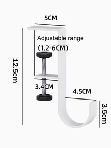 1 Miếng Kim loại Tai nghe Đứng Với Keo dán Dải , Treo tường Hoặc Bàn làm việc Lưu trữ Hộp đựng Đối với Nhà  Và Văn phòng - màu đen - Xem 2