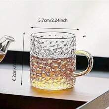 12 Stück/6 Stück/4 Stück/2 Stück Set Gläser aus Klarglas mit Edelstein Design, geeignet für Restaurant, Büro, Café